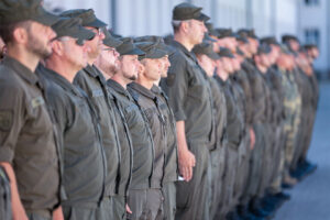 Das Jägerbataillon ist angetreten.